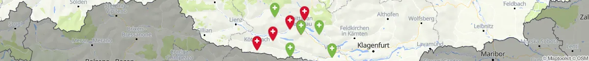 Kartenansicht für Apotheken-Notdienste in der Nähe von Heiligenblut am Großglockner (Spittal an der Drau, Kärnten)